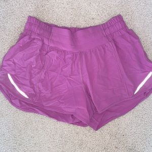 Purple Lululemon Hotty-Hot shorts
